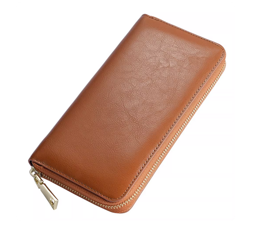 オイルドレザー ロングウォレット - 伝統技法が光る本革の逸品